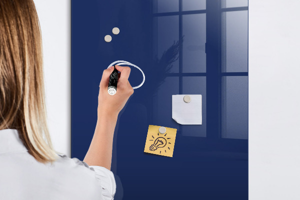 Pizarra magnética de pared con rotulador Tablero magnético para fotos y notas.