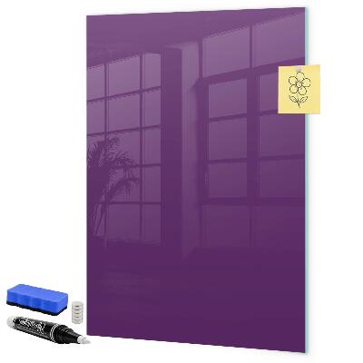 Pizarra borrable de cristal con imanes Un tablero colorido para notas y fotos.