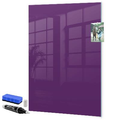 Pizarra borrable de cristal con imanes Un tablero colorido para notas y fotos.