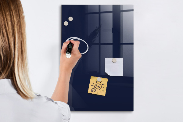 Pizarra magnética de pared con rotulador Tablero moderno para notas y fotos