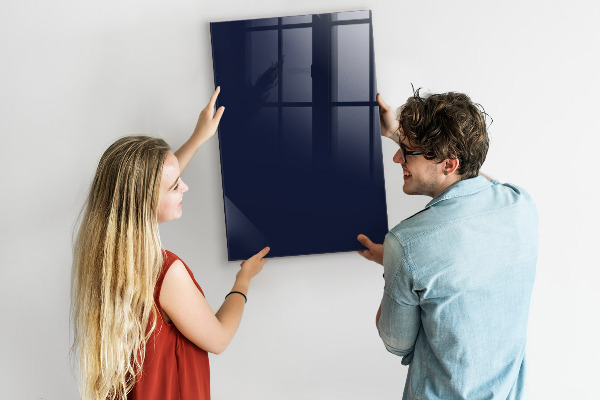 Pizarra magnética de pared con rotulador Tablero moderno para notas y fotos