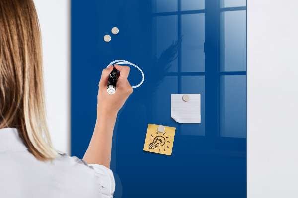 Pizarra magnética de pared con rotulador Tablero magnético para fotos y notas.