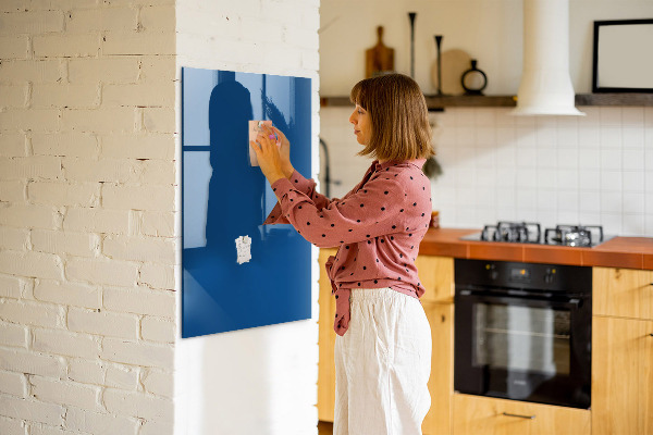 Pizarra magnética de pared con rotulador Tablero magnético para fotos y notas.