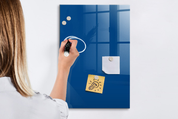 Pizarra magnética de pared con rotulador Tablero magnético para fotos y notas.