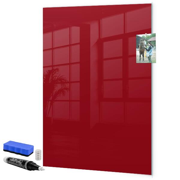 Pizarra magnética de pared con rotulador Un tablero colorido para notas y fotos.
