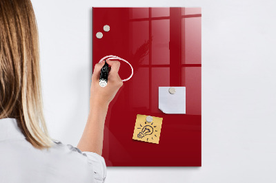 Pizarra magnética de pared con rotulador Un tablero colorido para notas y fotos.