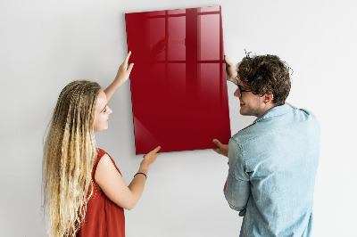 Pizarra magnética de pared con rotulador Un tablero colorido para notas y fotos.