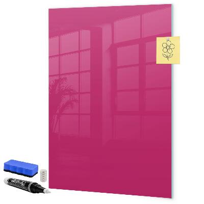 Pizarra borrable de cristal con imanes Un tablero colorido para notas y fotos.