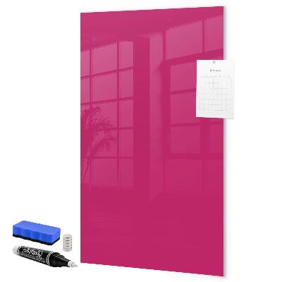 Pizarra borrable de cristal con imanes Un tablero colorido para notas y fotos.