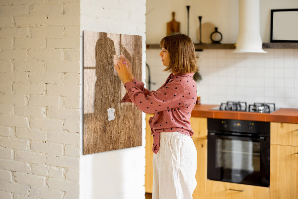 Pizarra magnética de pared con rotulador Tablero magnético para fotos y notas.