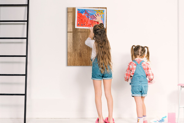 Pizarra magnética de pared con rotulador Tablero magnético para fotos y notas.