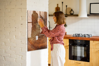 Pizarra magnética de pared con rotulador Tablero de notas con motivos de madera
