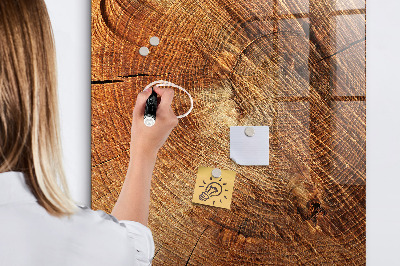 Pizarra magnética de pared con rotulador Tablero de notas con motivos de madera