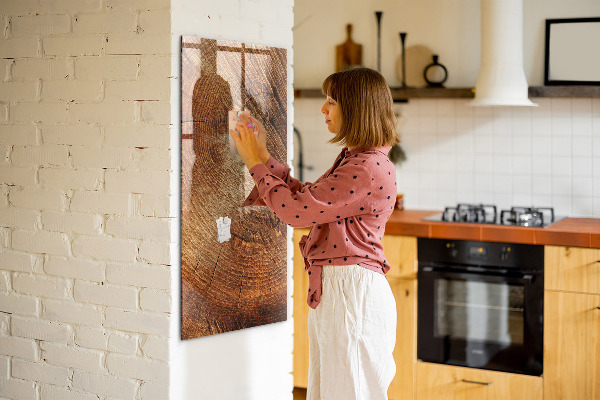 Pizarra magnética de pared con rotulador Tablero de notas con motivos de madera