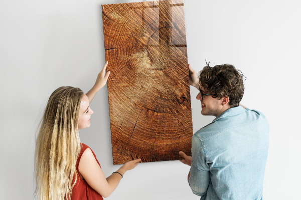Pizarra magnética de pared con rotulador Tablero de notas con motivos de madera