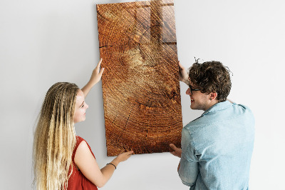 Pizarra magnética de pared con rotulador Tablero de notas con motivos de madera