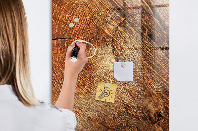 Pizarra magnética de pared con rotulador Tablero de notas con motivos de madera