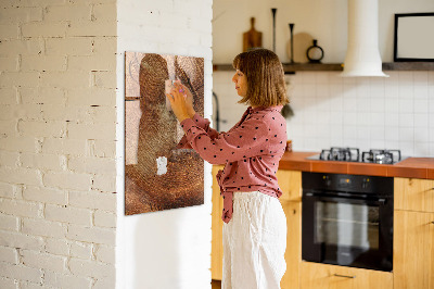 Pizarra magnética de pared con rotulador Tablero de notas con motivos de madera