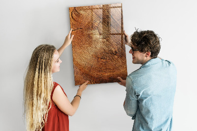 Pizarra magnética de pared con rotulador Tablero de notas con motivos de madera
