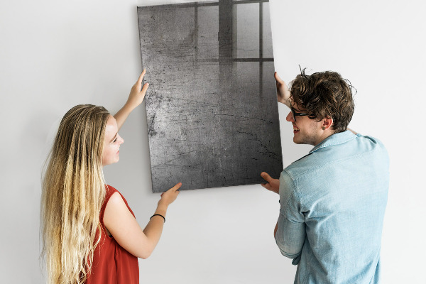 Pizarra magnética de pared con rotulador Tablero moderno para fotos y notas.