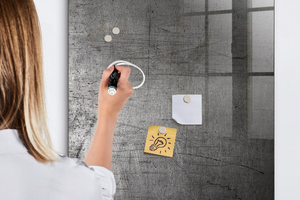 Pizarra magnética de pared con rotulador Tablero moderno para fotos y notas.
