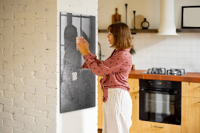 Pizarra magnética de pared con rotulador Tablero moderno para fotos y notas.