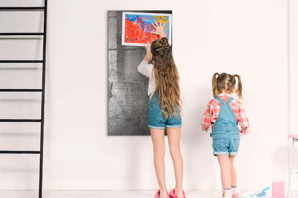 Pizarra magnética de pared con rotulador Tablero moderno para fotos y notas.