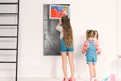 Pizarra magnética de pared con rotulador Tablero moderno para fotos y notas.