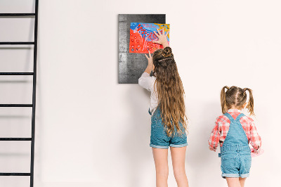 Pizarra magnética de pared con rotulador Tablero moderno para fotos y notas.