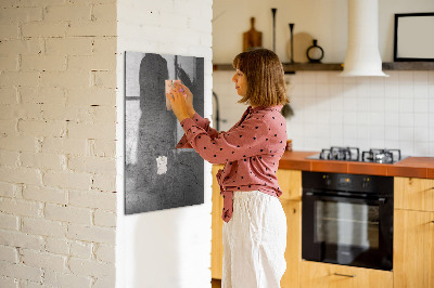 Pizarra magnética de pared con rotulador Tablero moderno para fotos y notas.