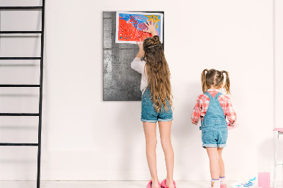 Pizarra magnética de pared con rotulador Tablero moderno para fotos y notas.