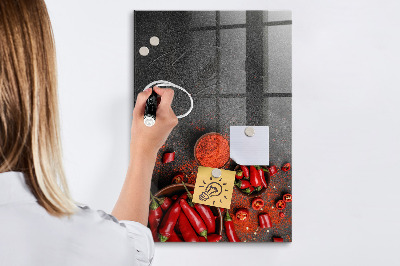 Pizarra borrable de cristal con imanes Recordatorios de cocina de Pepper