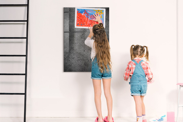 Pizarra magnética de pared con rotulador Tablero magnético para fotos y notas.