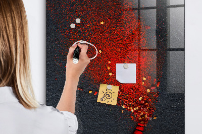 Pizarra magnética de pared con rotulador Un lugar creativo para recuerdos y fotos.
