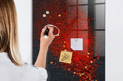 Pizarra magnética de pared con rotulador Un lugar creativo para recuerdos y fotos.