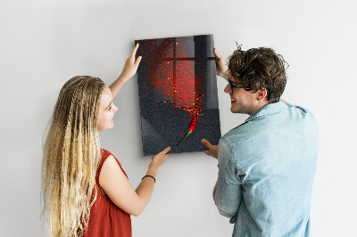 Pizarra magnética de pared con rotulador Un lugar creativo para recuerdos y fotos.