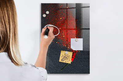 Pizarra magnética de pared con rotulador Un lugar creativo para recuerdos y fotos.