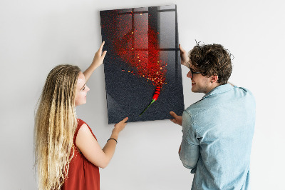 Pizarra magnética de pared con rotulador Un lugar creativo para recuerdos y fotos.