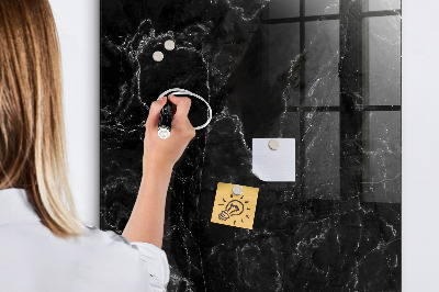Pizarra borrable de cristal con imanes Un elegante tablero para notas y fotos.