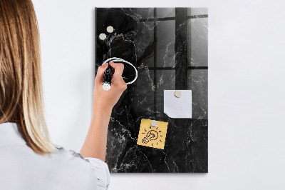 Pizarra borrable de cristal con imanes Un elegante tablero para notas y fotos.