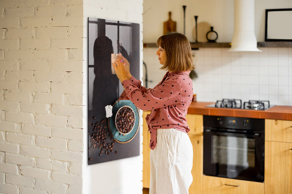 Pizarra magnética de pared con rotulador Un lugar acogedor para recuerdos y notas.