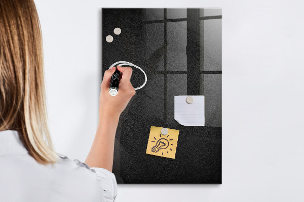 Pizarra borrable de cristal con imanes Tablero moderno para notas y fotos