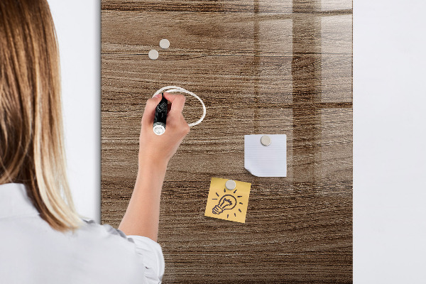 Pizarra magnética de pared con rotulador Tablero moderno para fotos y notas.