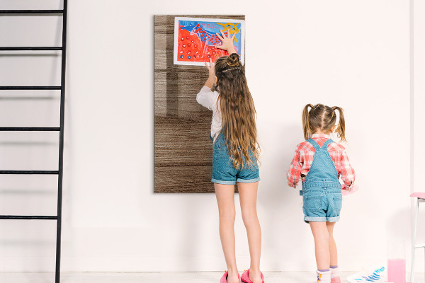 Pizarra magnética de pared con rotulador Tablero moderno para fotos y notas.