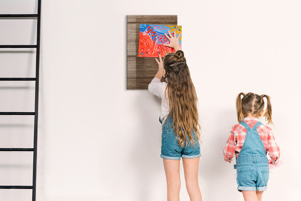 Pizarra magnética de pared con rotulador Tablero moderno para fotos y notas.