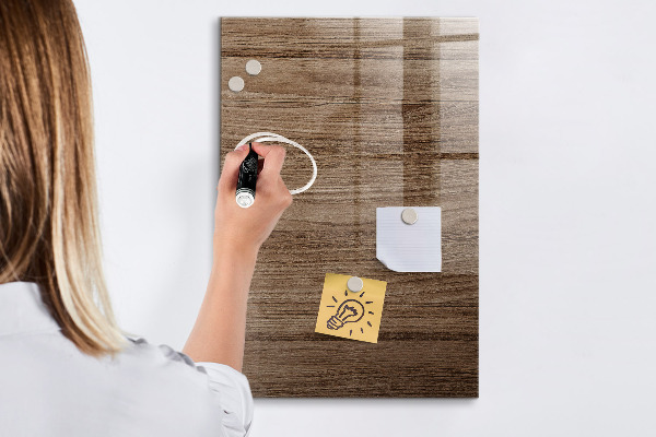 Pizarra magnética de pared con rotulador Tablero moderno para fotos y notas.