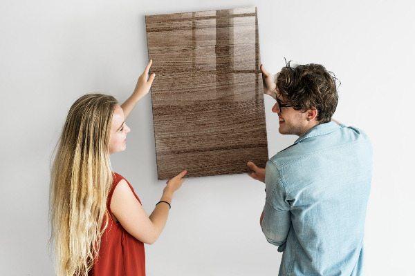 Pizarra magnética de pared con rotulador Tablero moderno para fotos y notas.