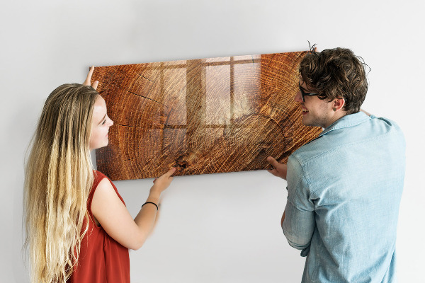 Pizarra magnética de pared con rotulador Tablero de notas de estilo rústico