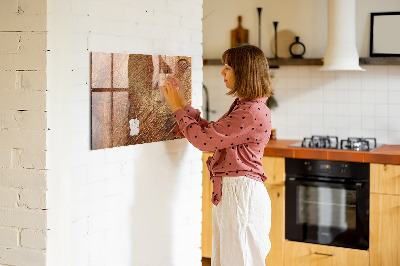 Pizarra magnética de pared con rotulador Tablero de notas de estilo rústico
