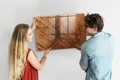 Pizarra borrable de cristal con imanes Organizador de fotos en una tabla de madera